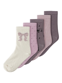 NAME IT 5-Pak Strømper Vinni Cloud Dancer Bow